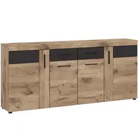 Komoda Grano GRNK03 4D2S dub viking/pvc dub viking/pvc šedý vesmír