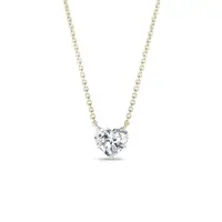 Náhrdelník zo žltého zlata s diamantom v tvare srdca KLENOTA