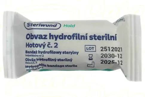 Obvaz hydrofilní sterilní hotový č.2 Steriwund
