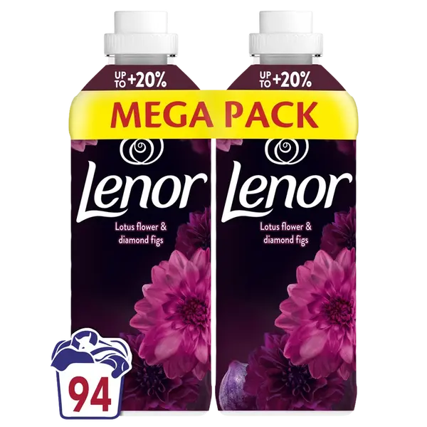 LENOR Aviváž 94 Praní, Lotus Water & Diamond Figs 2 x 987 l