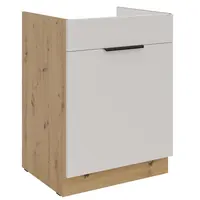 Spodní skříňka pod dřez Solea 60 ZL 1S BB - Premium Box Barva korpusu: Dub artisan, Barva dvířek: Kašmír