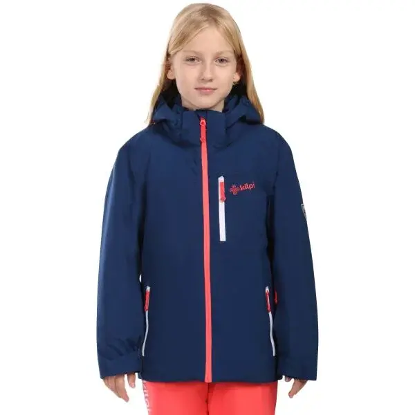 KILPI VALERA Dívčí lyžařská bunda, tmavě modrá, velikost