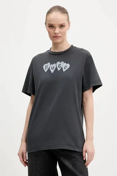 Bavlněné tričko HUGO Vintage Tee_22