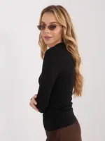 Černá jednobarevná halenka