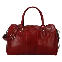 Cestovní kožená taška červená - Delami Vera Pelle Equado