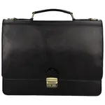 Pánská kožená aktovka černá - Delami Vera Pelle Stefo