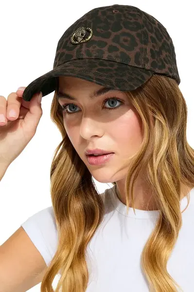 Bavlněná baseballová čepice Kurt Geiger London Chelsea hnědá barva, 4419039499