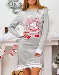 Resti Christmas Sweater Women's Dress in Gray