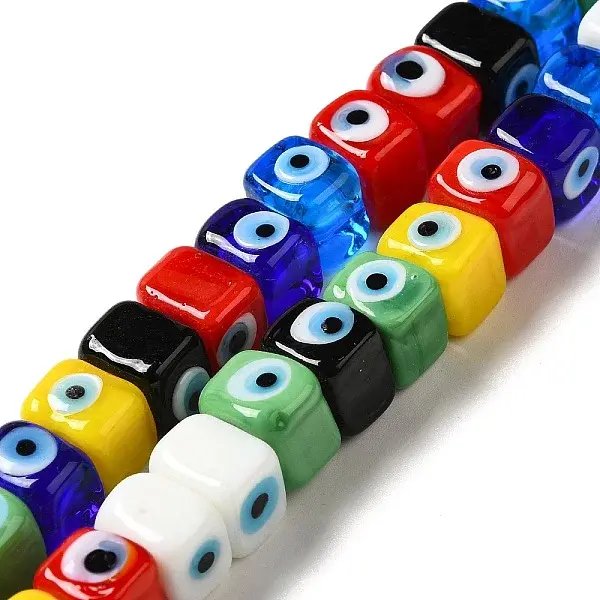Handmade Evil Eye Lampwork Beads Strands