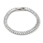304 Stainlessa Steel Pave Clear Cubic Zirconia Rectangle Link Chain Bracelets for Women