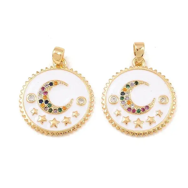 Brass Micro Pave Cubic Pendants