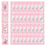 160Pcs Plastic Yin-yang Zip Lock Bags with Visible Window