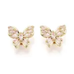 Brass Micro Pave Cubic Zirconia Beads