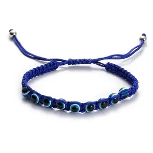 Unisex Adjustable Handmade Polyester Cord Braided Bead Bracelets