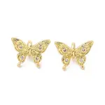 Brass Micro Pave Cubic Zirconia Beads