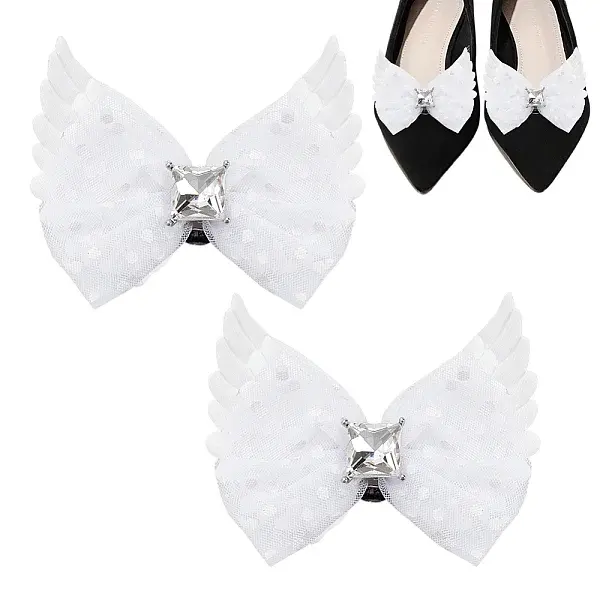 2Pcs Polyester Shoe Buckle Clips