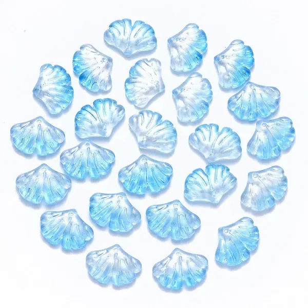 Two Tone Transparent Spray Painted Glass Pendants