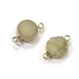 Druzy Resin Connector Charms