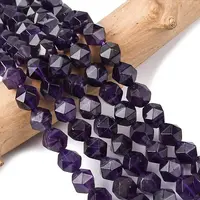 Faceted Natural Amethyst Beads Strands