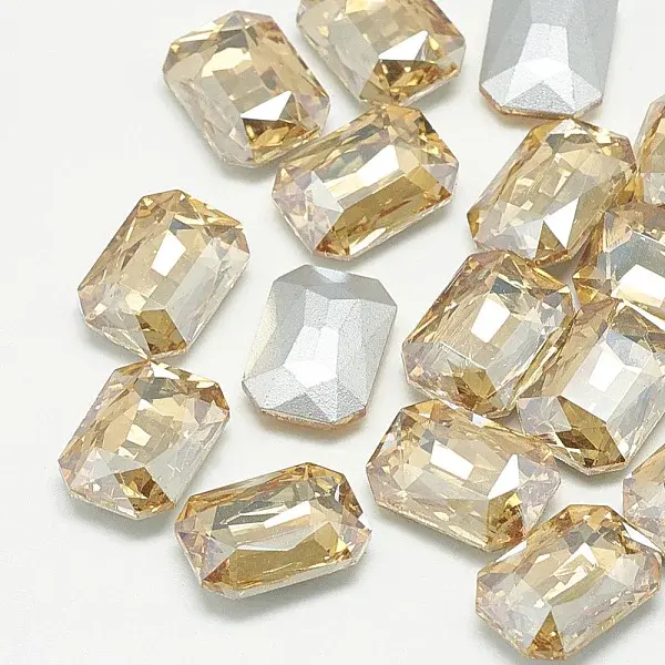 Pointed Back Glass Rhinestone Cabochons