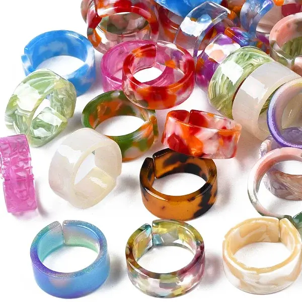 Resin Wide Band Cuff Ring
