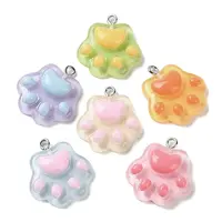 Cartoon Translucent Resin Pendants