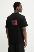 Bavlněné tričko HUGO Danoto pánské, černá barva, s aplikací, 50553144