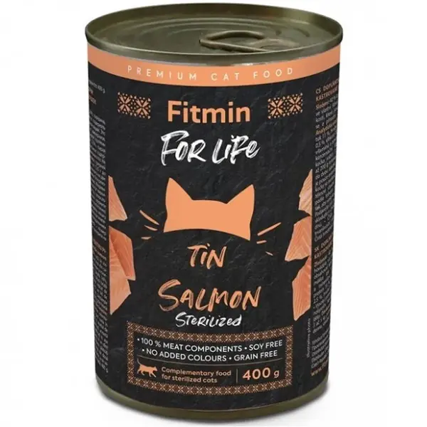 Fitmin Cat For Life konzerva Sterilized Salmon 400 g | Konzerva pre mačky