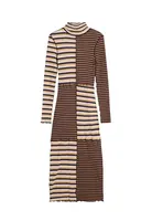 Desigual pruhované midi šaty