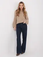 Tmavobéžový svetr s rolákem