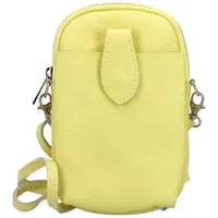 Dámska kožená crossbody kabelka žltá - Delami Charissa
