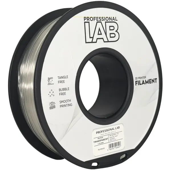 Professional Lab FG-P20-E1, 3D filament, HS-PLA, 1,75mm, 1000g, Průsvitný (Transparent)