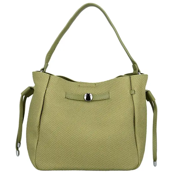 Módní dámská koženková kabelka na rameno Aminta, zelená