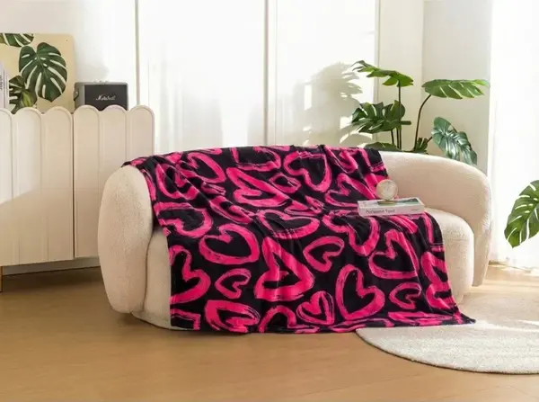 Mikroplyšová deka AMORYS, růžová Rozměr: 160 x 200 cm