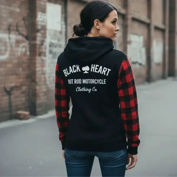 Dámská moto mikina W-TEC Black Heart Ramforge Lady červeno-černá XXL