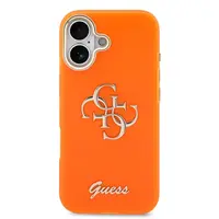 Zadní kryt Guess IML 4G Script Metal Logo pro Apple iPhone 17, oranžová