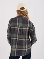 Károvaná košile v khaki odstínu