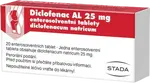 DICLOFENAC AL k léčbě bolestivých poúrazových stavů s projevy otoku nebo zánětu 20 tablet