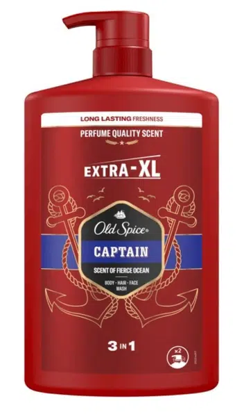OLD SPICE Captain Sprchový gel a šampon pro muže s tóny santalového dřeva a citrusů 1000 ml