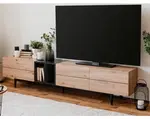 Široká TV skříňka Nola, dub artisan/černá