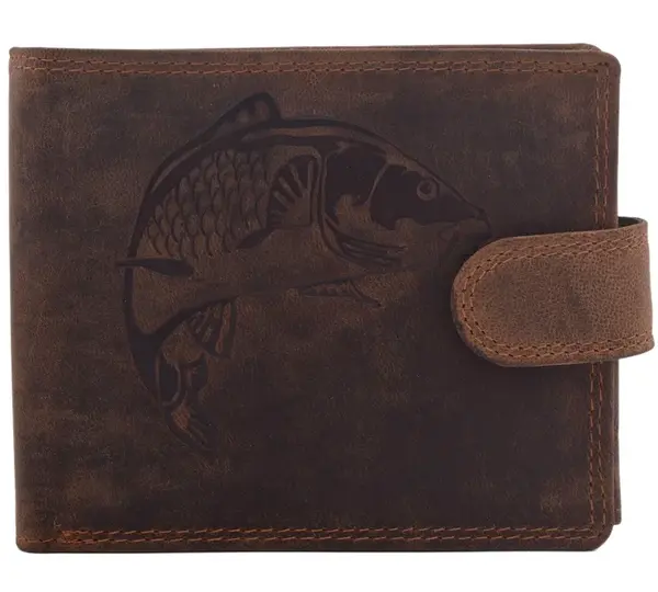 Mercucio peněženka světlehnědá embos 33 kapr vektor