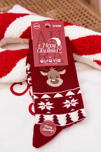 Vianočné ponožky s motívom soba