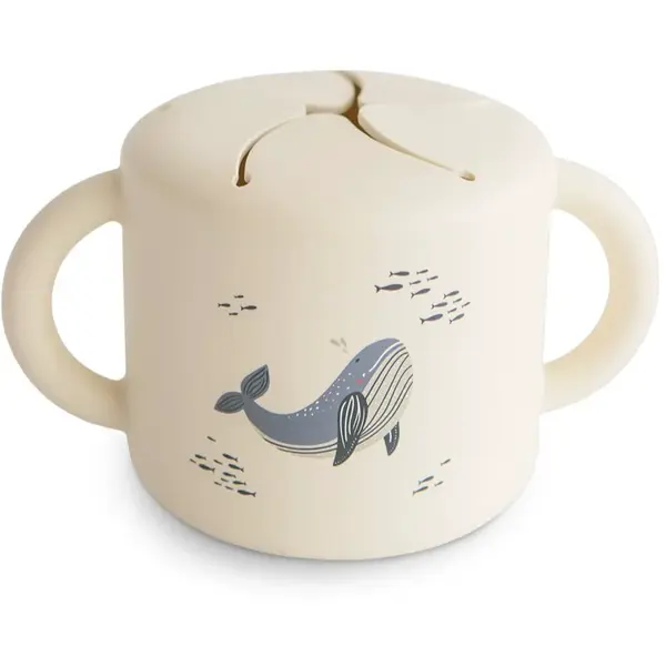 Mushie Baby Snack Cup hrnek na svačinku Whales 1 ks
