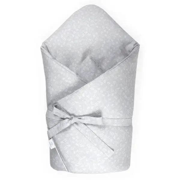 Zavinovačka - svetlosivé kvietky - SOFTELLO, Zimná, Sivá, Kvietky