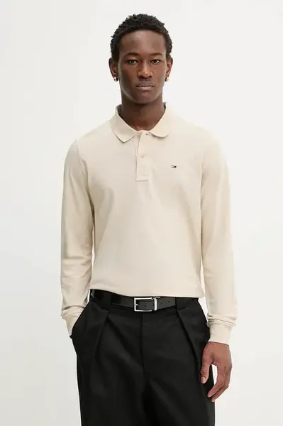 Bavlnené tričko s dlhým rukávom Tommy Jeans