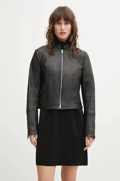 Kožená bunda HUGO Lasari