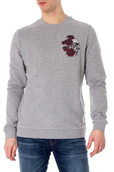 Sivá mikina Jack Jones s potlačou