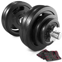 Litinová činka Hop-sport 1x30 kg s rukavicemi