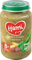 HAMI masozeleninový příkrm Špenát s hovězím a brambory, 8+ 200 g