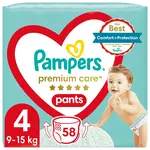 PAMPERS Premium Care Pants Plenkové kalhotky vel. 4, 9-15 kg, 58 ks